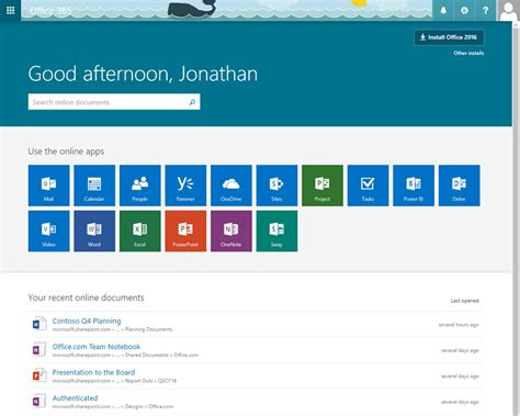 office 365 web.